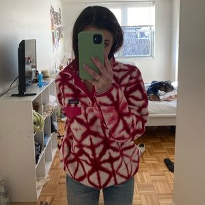 Pink tie dye Limited Edition Patagonia Snap Fleece